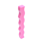 Wave Candle Cinnamon Pear Scented - Pink