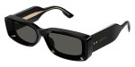 Gucci Womens Rectangular Framed Sunglasses In Black - Black One Size