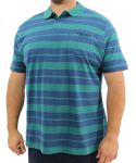 Mens Stripe Golfer - 10XL Emrald nvy