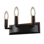 Ranch Trio Metal Wall Light Black