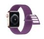 Stretchy Nylon Watch Strap With Velcro Clasp For Apple - Coffee