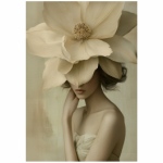 Deco Print Flowered Face 1