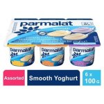 Parmalat Banana Custard Blueberry Cheescake & Coconut Biscuit Dairy Snack 6 X 100G
