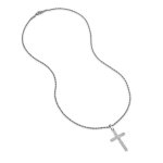 Stainless Steel Cubic Zirconia Cross Necklace