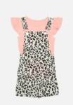 PoP Candy Printed Pinafore Dress And Top Set - Multi
