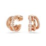 SWAROVSKI Hyperbola Hoop Earrings Mixed Cuts MINI White Rose Gold-tone Plated