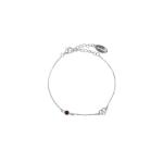Georgini Natural Garnet And Two Natural Diamond January Bracelet - Silver