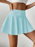 Solid Color Sports Skorts With Phone Pocket Tennis Golf Yoga Active Skirts Women's Activewear For Koningsdag king's Day