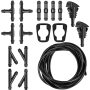 Windshield Washer Hose Kit 5M Hose +12 Connectors +2 Fan Nozzles+ 2 Rubber Gaskets Windshield Washer Hose Connect Car Water Pump And Nozzles Windsh