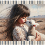 Printed Runner Girl With Lamb