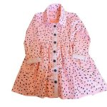 Comfort Little Girls Peach Cotton Dress Soft And Sweet
