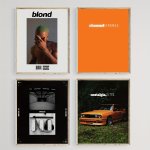 4PCS Canvas Poster Modern Art Creative Blond Poster Channel Orange Endless Nostalgia Ultra Album Cover Frank Music Posters Ideal