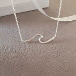 Waverly 925 Sterling Silver Wave Necklace 27X8MM 45CM Chain