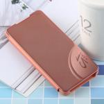 Pu Electroplating Mirror Horizontal Flip Leather Case For Galaxy S10 With Holder Rose Gold