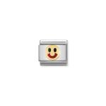 Composable Classic Fun Enamel Gold Smile Link