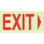 Parrot Photolum. Safety Sign - Exit & Arrow Right E5 190MM