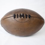 Old School Rugby Ball-dark Brown - One Size