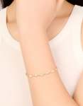 Goldair Gold Plated Blue & Clear Cubic Zirconia Oval Bracelet