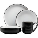 Dinner Set 16PCS Blk wht 16 Ea