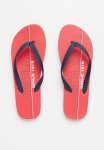 Polo Colour Block Stripe Flip Flop - Red