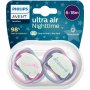 Avent Ultra Air Night Time Soother Girl 6-18m 2 Pack