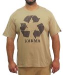 Mens Printed Karma Tee - 10XL Khaki