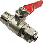 Ball Valve 1 4" Thread To Tube 3 8" S steel