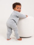 Grey Melange Cotton Interlock Onesie