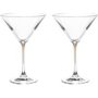 Cocktail Glass With Chestnut Brown Stem La Perla Set Of 2