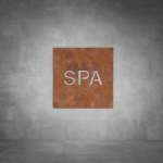 Spa Sign - Rust - Powder Coated Aluminum