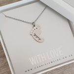 Mamia Personalized Baby Foot Necklace Stainless Steel Ready In 3 Days