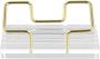 Acrylic Wave Pattern Business Card Holder Stand Organizer For Office Use