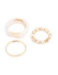 Goldair Gold & White Acrylic Bangles 3-PACK