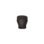 Al Fresco Ss Black Endcap - Single Wall To Insulated - 125 185D Red Hurricane And Plain Midnight Black Grande And Festivo Each