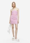 Ribbed Bandeau Dress - Light Pink
