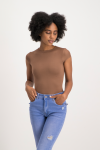 Mbali High-neck Bodysuit - Mocha - XS