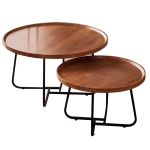 Zs - Elegance Nesting COFFEE TABLE Set - Walnut