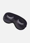 - Satin Eye Mask - Eyelash Design - Black