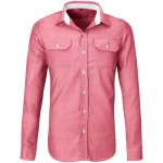 Mens Long Sleeve Windsor Shirt Red
