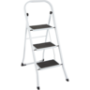 White Metal 3 Step Ladder