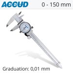 Caliper 150MM 0.03MM Acc. 0.01MM Grad. S steel Shockproof