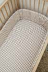 Natura L Gingham Cotton Cot Bumper - Cover & Inner