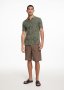 Relaxed Slub Cotton Cargo Shorts