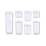 7 Pieces Stackable Food Storage Containers With Unbreakable Airtight Lids