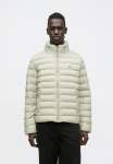 Calvin Klein Mens Long Sleeve Nylon Hooded Puffer Jacket In Fog - Fog 2XL