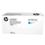 HP Q7581AC Cyan Toner Cartridge - Q7581AC