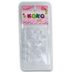 Fashion Hair Plastic Clear Beads - Large