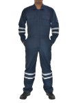 Inherently Flame Retardant Wildland Navy Blue Boiler Suits – Nfpa & Astm-f With Reflective