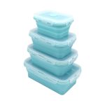Zs - Collapsible Silicone Lunch Boxes - Set Of Four - Yellow