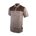 WBM816 Mens Two Tone Shirt - Khaki taupe - 3XL